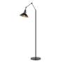 Hubbardton Forge Henry 61" Tall Swing Arm Floor Lamp Dark Smoke / Black