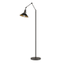 Hubbardton Forge Henry 61" Tall Swing Arm Floor Lamp Natural Iron / Black