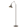 Hubbardton Forge Henry 61" Tall Swing Arm Floor Lamp Bronze / Natural Iron