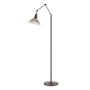 Hubbardton Forge Henry 61" Tall Swing Arm Floor Lamp Bronze / Vintage Platinum