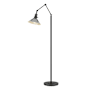 Hubbardton Forge Henry 61" Tall Swing Arm Floor Lamp Black / Vintage Platinum