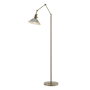Hubbardton Forge Henry 61" Tall Swing Arm Floor Lamp Soft Gold / Vintage Platinum