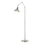 Hubbardton Forge Henry 61" Tall Swing Arm Floor Lamp Sterling / Vintage Platinum