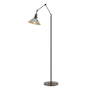 Hubbardton Forge Henry 61" Tall Swing Arm Floor Lamp Bronze / Sterling