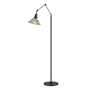 Hubbardton Forge Henry 61" Tall Swing Arm Floor Lamp Black / Sterling