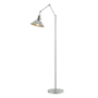 Hubbardton Forge Henry 61" Tall Swing Arm Floor Lamp Vintage Platinum / Sterling