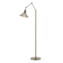 Hubbardton Forge Henry 61" Tall Swing Arm Floor Lamp Soft Gold / Sterling