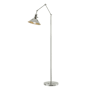 Hubbardton Forge Henry 61" Tall Swing Arm Floor Lamp Sterling / Sterling