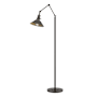 Hubbardton Forge Henry 61" Tall Swing Arm Floor Lamp Oil Rubbed Bronze / Natural Iron