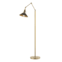 Hubbardton Forge Henry 61" Tall Swing Arm Floor Lamp Modern Brass / Dark Smoke