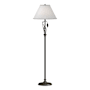 Hubbardton Forge Leaf 56" Tall Buffet Floor Lamp Dark Smoke / Natural Anna