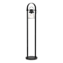 Hubbardton Forge Erlenmeyer 51" Tall Buffet Floor Lamp Black / Clear