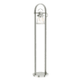 Hubbardton Forge Erlenmeyer 51" Tall Buffet Floor Lamp Sterling / Clear Glass