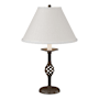 Hubbardton Forge Twist Basket 26" Tall Buffet Table Lamp Bronze / Natural Anna
