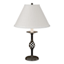 Hubbardton Forge Twist Basket 26" Tall Buffet Table Lamp Dark Smoke / Natural Anna