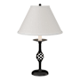 Hubbardton Forge Twist Basket 26" Tall Buffet Table Lamp Black / Natural Anna