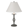 Hubbardton Forge Twist Basket 26" Tall Buffet Table Lamp Natural Iron / Natural Anna