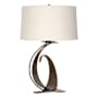 Hubbardton Forge Fullered 29" Tall Buffet Table Lamp Bronze / Natural Anna