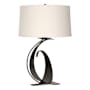 Hubbardton Forge Fullered 29" Tall Buffet Table Lamp Black / Natural Anna