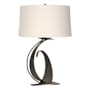 Hubbardton Forge Fullered 29" Tall Buffet Table Lamp Natural Iron / Natural Anna