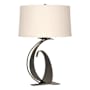 Hubbardton Forge Fullered 29" Tall Buffet Table Lamp Natural Iron / Flax