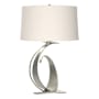 Hubbardton Forge Fullered 29" Tall Buffet Table Lamp Vintage Platinum / Natural Anna