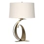 Hubbardton Forge Fullered 29" Tall Buffet Table Lamp Soft Gold / Natural Anna