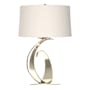Hubbardton Forge Fullered 29" Tall Buffet Table Lamp Sterling / Natural Anna