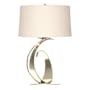 Hubbardton Forge Fullered 29" Tall Buffet Table Lamp Sterling / Flax