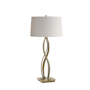 Hubbardton Forge Almost Infinity 27" Tall Buffet Table Lamp Modern Brass / Flax