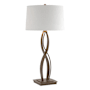 Hubbardton Forge Almost Infinity 31" Tall Buffet Table Lamp Bronze / Natural Anna