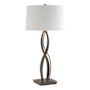 Hubbardton Forge Almost Infinity 31" Tall Buffet Table Lamp Dark Smoke / Natural Anna