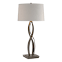 Hubbardton Forge Almost Infinity 31" Tall Buffet Table Lamp Dark Smoke / Flax