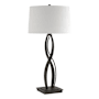 Hubbardton Forge Almost Infinity 31" Tall Buffet Table Lamp Black / Natural Anna