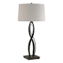 Hubbardton Forge Almost Infinity 31" Tall Buffet Table Lamp Black / Flax