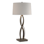 Hubbardton Forge Almost Infinity 31" Tall Buffet Table Lamp Natural Iron / Flax