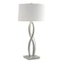 Hubbardton Forge Almost Infinity 31" Tall Buffet Table Lamp Vintage Platinum / Natural Anna