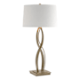 Hubbardton Forge Almost Infinity 31" Tall Buffet Table Lamp Soft Gold / Natural Anna