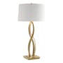 Hubbardton Forge Almost Infinity 31" Tall Buffet Table Lamp Modern Brass / Natural Anna