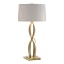Hubbardton Forge Almost Infinity 31" Tall Buffet Table Lamp Modern Brass / Flax