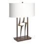 Hubbardton Forge Antasia 25" Tall Novelty Table Lamp with Customizable Fabric Shade Bronze / Natural Anna