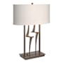 Hubbardton Forge Antasia 25" Tall Novelty Table Lamp with Customizable Fabric Shade Bronze / Flax