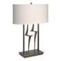 Hubbardton Forge Antasia 25" Tall Novelty Table Lamp with Customizable Fabric Shade Dark Smoke / Flax