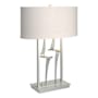 Hubbardton Forge Antasia 25" Tall Novelty Table Lamp with Customizable Fabric Shade Vintage Platinum / Flax