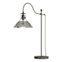 Hubbardton Forge Henry 28" Tall Gooseneck Table Lamp Dark Smoke / Sterling