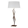 Hubbardton Forge Facet 34" Tall Buffet Table Lamp Bronze / Natural Anna
