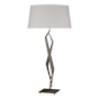 Hubbardton Forge Facet 34" Tall Buffet Table Lamp Dark Smoke / Flax