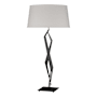 Hubbardton Forge Facet 34" Tall Buffet Table Lamp Black / Flax