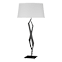 Hubbardton Forge Facet 34" Tall Buffet Table Lamp Black / Natural Anna