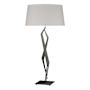 Hubbardton Forge Facet 34" Tall Buffet Table Lamp Natural Iron / Flax
